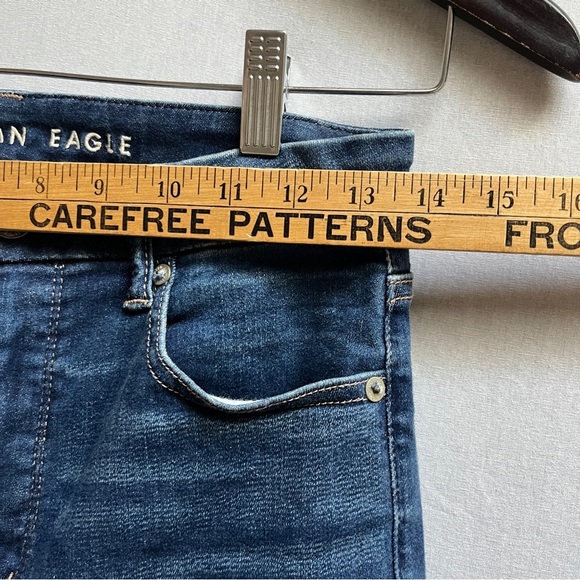 American Eagle Luxe Curvy Super Hi-rise jegging Women's Blue Jeans Sz 6 - Picture 9 of 12